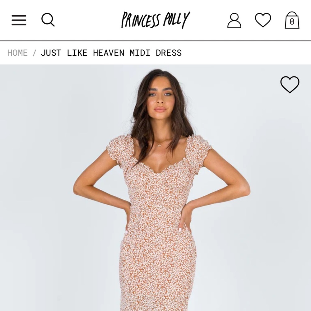 Princess Polly Just like Haven Midi Dress Size 4